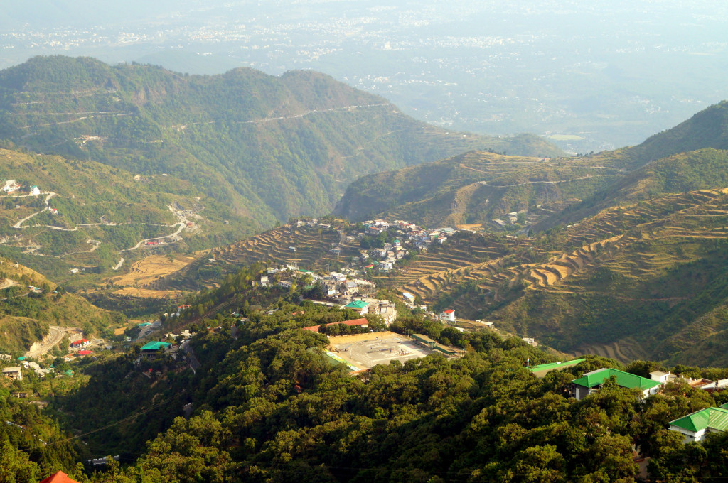 mussorie hills and view of the doon valley mussorie uttarakhand india