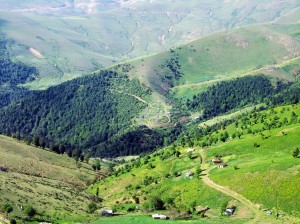 un paisaje forestal en la carretera khalkhal asalem iran