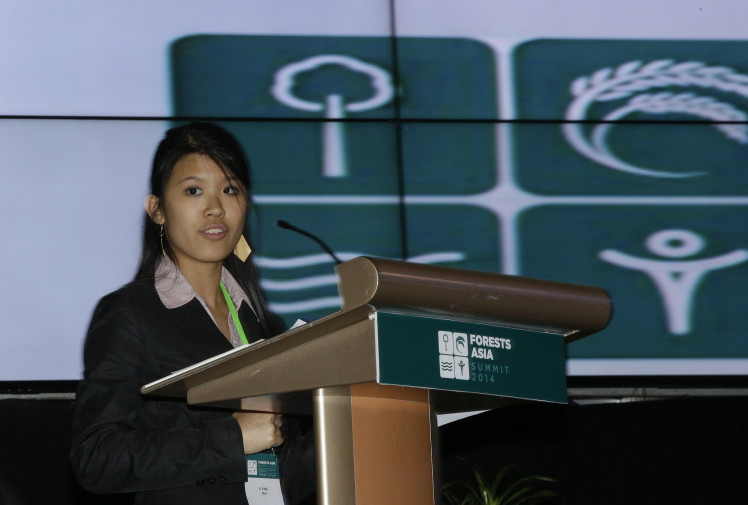 Yi Ying Teh at the Forests Asia Youth Session in Jakarta, Indonesia