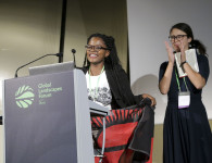 Tamanda Chabvuta wins most popular video prize - picture credit : Andrew Wheeler for Wild Dog Limited / WLE_CGIAR 2015
